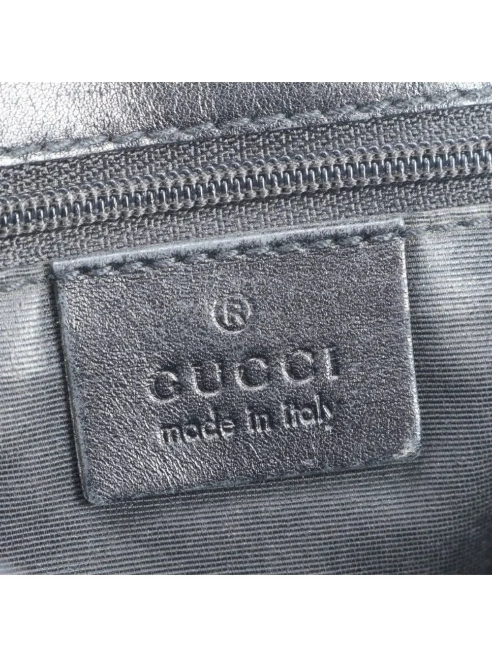 Gucci GG Canvas Flap Leather Shoulder Bag Hand Black